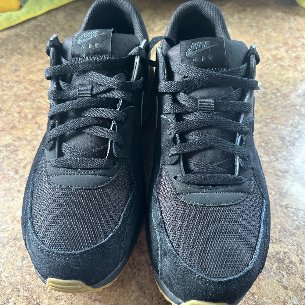 Nike Air Max Men's Black Sneakers with Gold Highlights